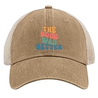 The Book was Better Hats for Womens Baseball Cap Low Profile Washed Dad Hat Adjustable