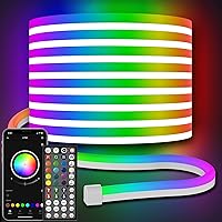 Led Neon Rope Lights 32.8Ft,Control with App/Remote,Flexible Led Rope Lights,Multiple Modes,IP65 Outdoor RGB Neon Lights Waterproof,Music Sync Gaming Led Neon Strip Lights for Bedroom Indoor Led Light