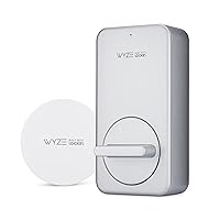 WiFi & Bluetooth Enabled Smart Door Lock, Wireless & Keyless Entry, works with Amazon Alexa & Google Assistant, Fits on Most Deadbolts, Includes Wyze Gateway - A Certified for Humans Device