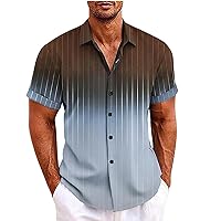 Mens Hawaiian Shirts Big and Tall Funny Summer Tshirts Beach Stylish Button Up Unisex Comfortable Classic Costume