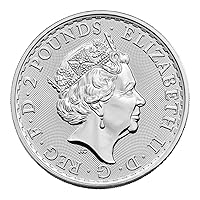 2023-1 oz British Silver Britannia Coin Brilliant - Queen Elizabeth II on Obverse Pound Seller Uncirculated