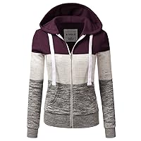 DOUBLJU Lightweight Thin Zip-Up Hoodie Jacket for Women with Plus Size
