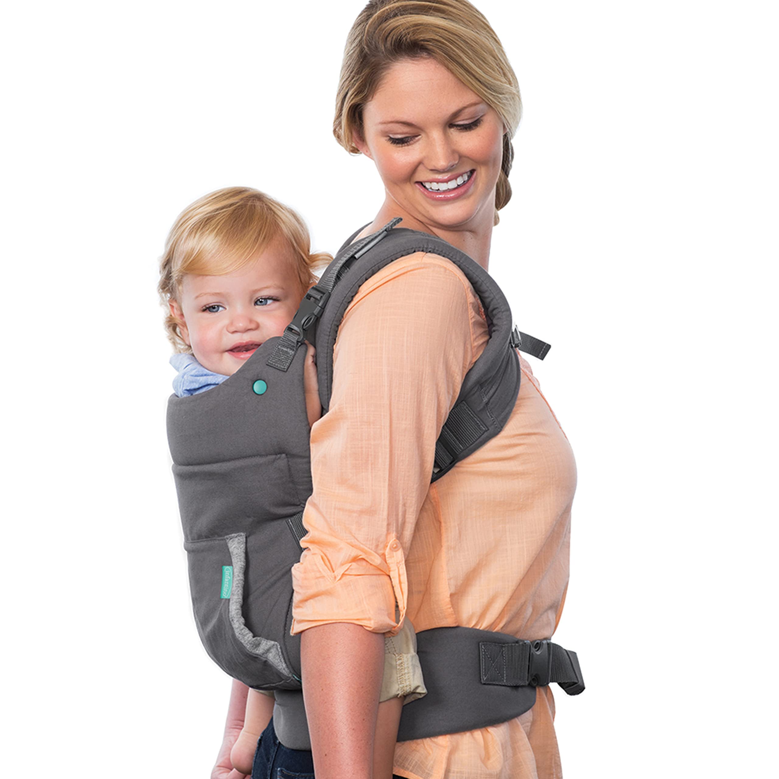 Infantino Cuddle Up Carrier - Ergonomic Bear-Themed face-in Front Carry and Back Carry with Removable Character Hood for Infants and Toddlers 12-40 lbs