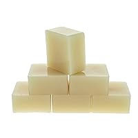 Set of 6 Square White Pure Filtered Beeswax 2.4 oz