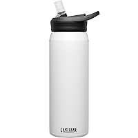 CamelBak eddy+ Water Bottle with Straw 25oz - Insulated Stainless Steel, White