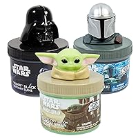Official STAR WARS Slime, 3-Pack Galaxy Slime Kit, Includes Darth Vader, The Mandalorian, Grogu, Perfect for Goodie Bags, Desk Toys, Star Wars Merch, Star Wars Toys, Great Gifts for Adults & Kids