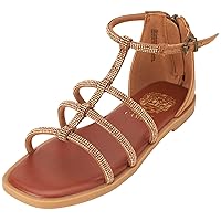 Vince Camuto Girls' Sandals - Strappy Gladiator Sandals - Cute Open Toe Summer Dress Shoes (11-4)