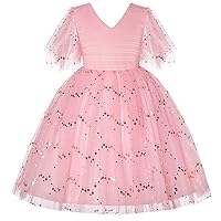 Birthday Dresses for Girls 5 Years Old Toddler Girls Dress Sleeveless Princess Mesh Dress Wedding Dress for