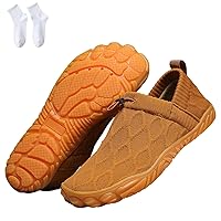 Vallova's Bearprodo Supercomfort Sweatwick Slip-On Shoes, Hike Footwear Barefoot Women, Casual Breathable and Lightweight Sports Walking Wide Shoes for Men