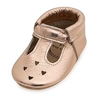 BirdRock Baby Mary Jane Moccasins - Genuine Leather Soft Sole Baby Girl Shoes for Newborns, Infants, Babies, and Toddlers