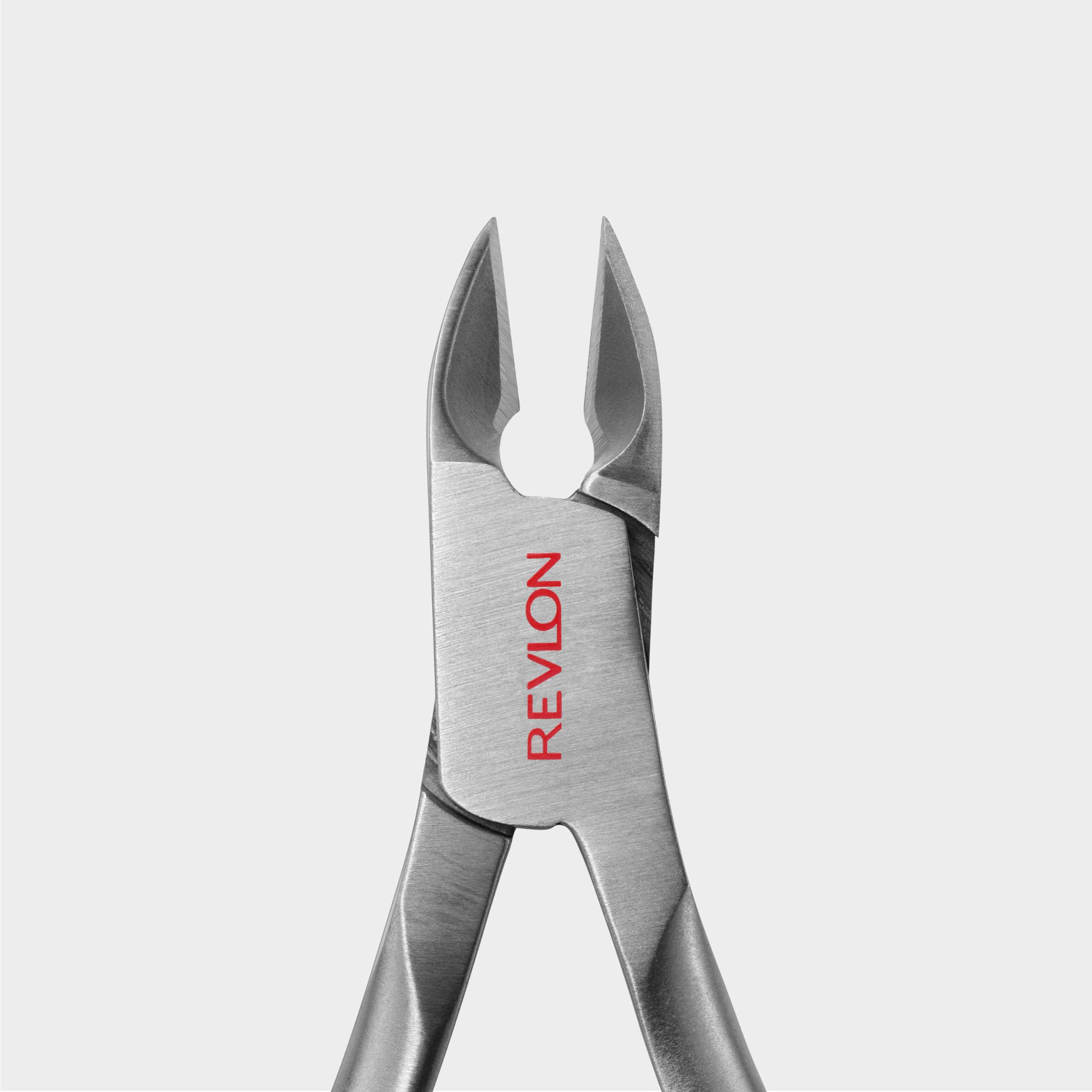 Revlon Full Jaw Cuticle Trimmer, Cuticle Tool, Made with Stainless Steel and High Precision Blade, Easy to Squeeze Spring, 1 Count
