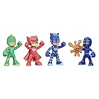 PJ Masks Night Time Mission Glow-in-The-Dark Action Figure Set, Preschool Toy for Kids Ages 3 and Up, 4 Figures and 1 Accessory