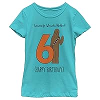 STAR WARS Girl's Chewbacca Happy 6th Birthday T-Shirt