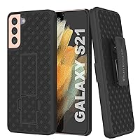 PunkCase Galaxy S21 Holster Belt Clip Case W/Screen Protector & Built-in Kickstand | Dual Layer Hybrid TPU 360 Full Body Protection [Slim Fit] for Galaxy S21 5G (6.2