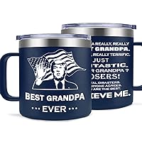 Best Grandpa Gifts Birthday Gift for Grandpa from Granddaughter Fathers Day Christmas Presents for World's Best Grandpa 14oz Blue Funny Coffee Mug Gifts for Grandpa from Grandchildren
