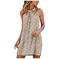 Boho Dresses for Women Going Out Sleeveless A-Line Sundresses Nightout Athleisure Trendy Relaxing Sundress Partywear