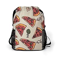Gym Bag for Women Men Pizza PatternTravel Duffel Bag Large Capacity Sports Drawstring Backpack