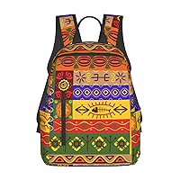 African National Patterns Print Simple And Lightweight Leisure Backpack, Men'S And Women'S Fashionable Travel Backpack