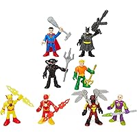 Fisher-Price Imaginext DC Super Friends Batman Toy Super-Hero Showdown Figure Set, Superman Aquaman The Flash, Preschool Kids Ages 3+ Years
