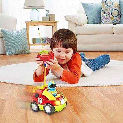 Liberty Imports My First Cartoon RC Race Car Radio Remote Control Toy for Baby, Toddlers, Children