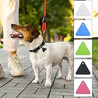Portable Pet Dog GPS Tracker, Triangle Bluetooth 5.0 Mobile Key Tracking Tool, Smart Anti-Loss Device, Works with Any Collars, Pet GPS Bluetooth Location Tracer for Pet Keys Wallet Bag (5pc)