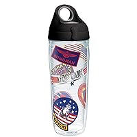 Tervis Top Gun Maverick Patch Collage Made in USA Double Walled Insulated Tumbler Travel Cup Keeps Drinks Cold & Hot, 24oz Water Bottle, Classic, 1 Count (Pack of 1)