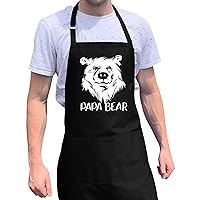 Papa Bear BBQ Grill Adjustable Apron for Men, One Size