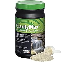 CrystalClear ClarityMax, All-in-One Pond Clarifier Treatment, All-Natural Beneficial Bacteria & Enzymes Provide Max Clarity, Koi Fish & Pet Safe, Algae Stain Remover, Crystal Clear Water Garden 2.5LB