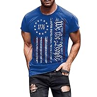 Soldier Tops for Men American Flag 1776 Shirt Patriotic 4Th of July Tees Tshirts Independence Day Shirt Summer Top