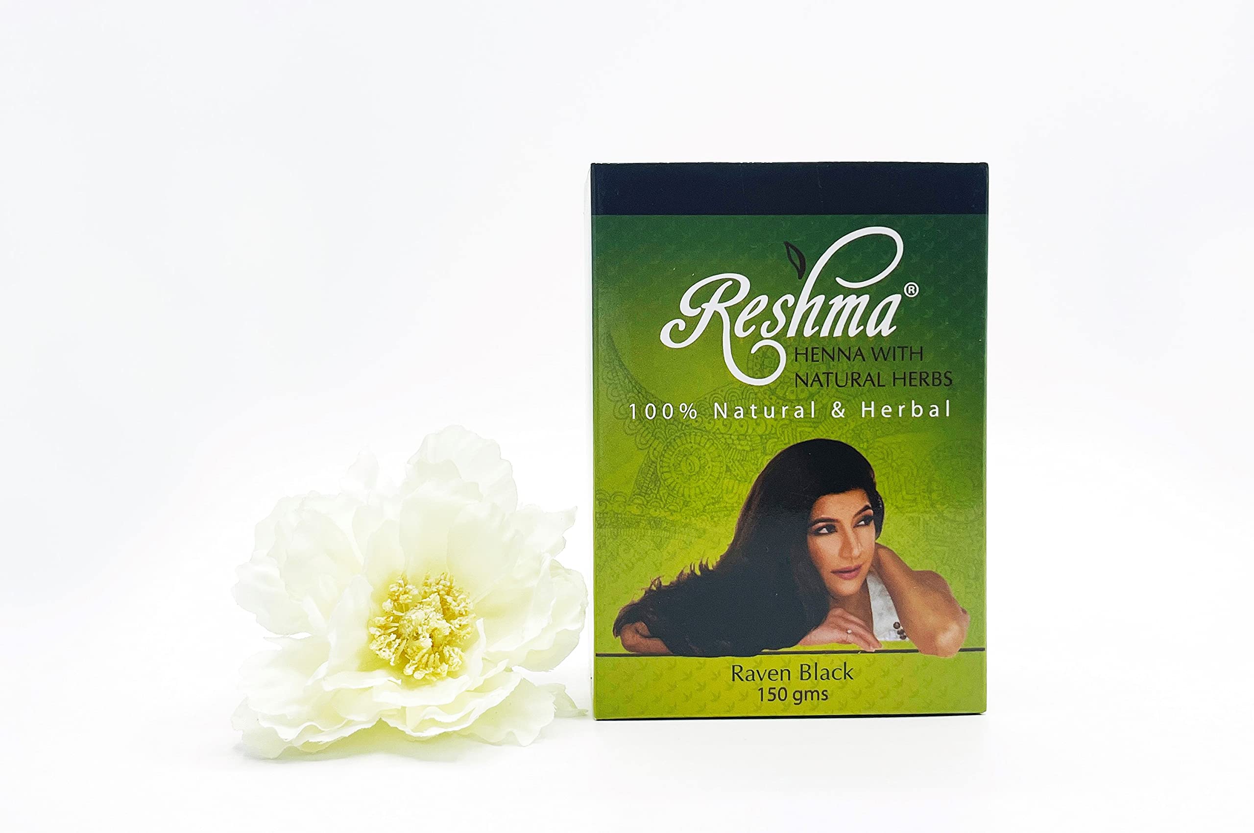 Reshma Beauty Henna Hair Color Pure Natural & Organic Dye with Goodness of Herbs (Raven Black, Pack Of 12)