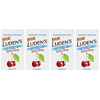 Luden's Sugar Free Wild Cherry Throat Drops, Sore Throat Relief, 25 Count (4 Pack)