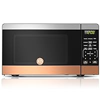 Compact Countertop Microwave Oven with LED Display, 6 Auto-Preset Menus, Child Lock, Defrost & Express Cooking Features, 0.7 Cu. Ft. 700W, Stainless Steel,Silver