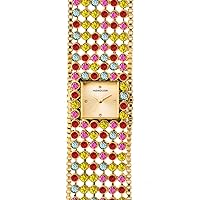 Mshmar Marilyn - Gold/Multicolor Stainless Steel Bracelet Watch Watch for Women 1 Pc