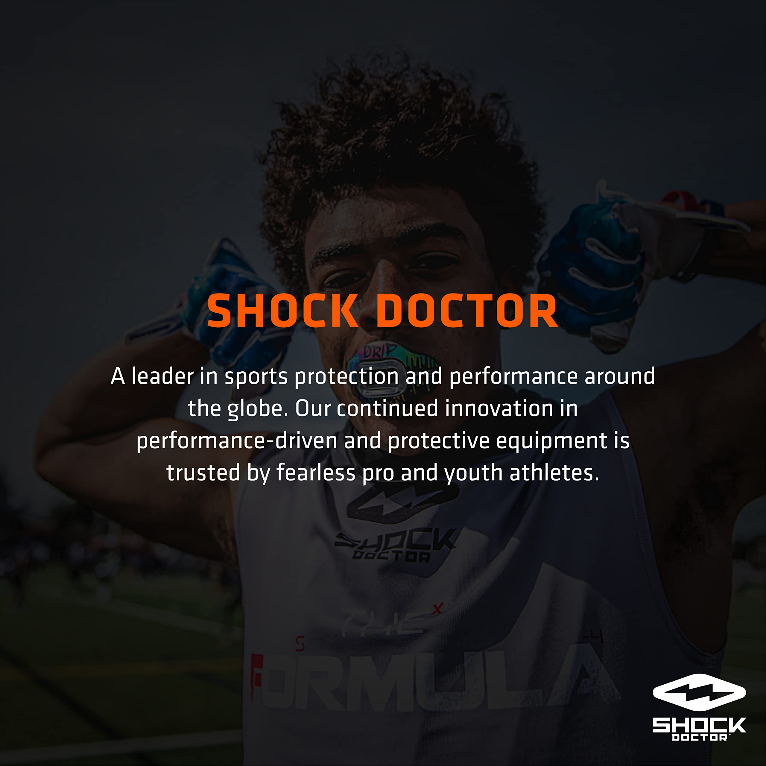 Shock Doctor Pro Mouth Guard, Shock Absorbing Mouth Protection, Custom Fit, Adult & Youth