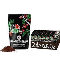 Black Tucano Specialty Coffees - 24 PACK Brazilian Medium Roast Coffee - Premium Blend Ground Box with 6 kilos - 24units of 250gr Best Deal