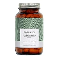Botanycl SkinClear Elixir Acne Supplement | Natural, Plant-Based Clear Skin Complexion Vitamins for Women | Hormonal Acne Treatment Vegan Capsules with Vitamin A, C, & Saw Palmetto | 30-Day Supply