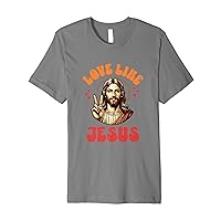 Love Like Jesus Retro 70s Style Christian Men Women Premium T-Shirt