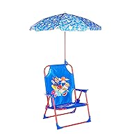 Idea Nuova Kids Outdoor Beach Chair with Umbrella, Paw Patrol