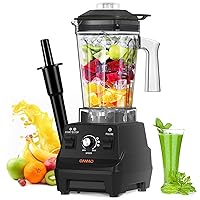 OMMO Blender 1800PW, Professional High Speed Countertop Blender with Durable Stainless Steel Blades, 60oz BPA Free Blender for Shakes and Smoothies, Nuts, Ice and Fruits, Dishwasher Safe