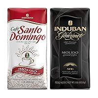 Café Santo Domingo + Induban Gourmet | Ground Coffee - 16 oz Bags Bundle - Products from the Dominican Republic