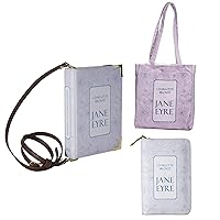 Jane Eyre by Jane Austen Large Book Themed and Tote Bag and Zip Around Waller Purse Bundle