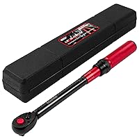 1/2 Inch Drive Click Torque Wrench, Dual-direction Torque Wrench 10-170.0ft.lb/13.60-230.5Nm, 72-tooth Torque Wrenches with Dual Range Scales, ±3% High Precision Torque Wrench For Bike
