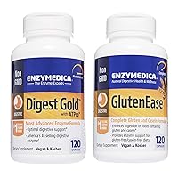 Enzymedica Digest Gold + ATPro, 120 Capsules Glutenease, 120 Capsules