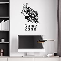 Vinyl Gaming Wall Sticker - Video Game Gamer Wall Decal Art with Custom Personalised Name - Custom Gaming Zone - Gamer Room Sign - Gamer Bedroom 30x45