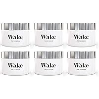 Wake Skincare Face Cream - Effective Anti Wrinkle Moisturiser - Contains Natural Antioxidants & Active Anti-Ageing Properties to Reduce Fine Lines & Wrinkles - 50ml (6 Pack)