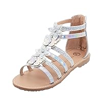 Vonair Girls Gladiator Sandals Cute Open Toe Breathable Summer Shoes with Rubber Sole (Toddler/Little Kid/Big Kid)