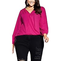 City Chic Women's Top Cross Over Lace
