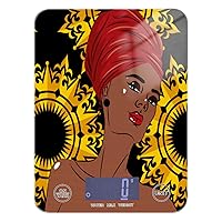 ALAZA Digital Kitchen Scale, African American Black Beauty Woman Portrait Digital Grams and Ounces for Cooking, Baking and Meal Prep, 5g/0.18 oz - 5kg/11LB