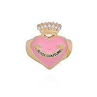 Juicy Couture Goldtone Heart Crown Ring for Women