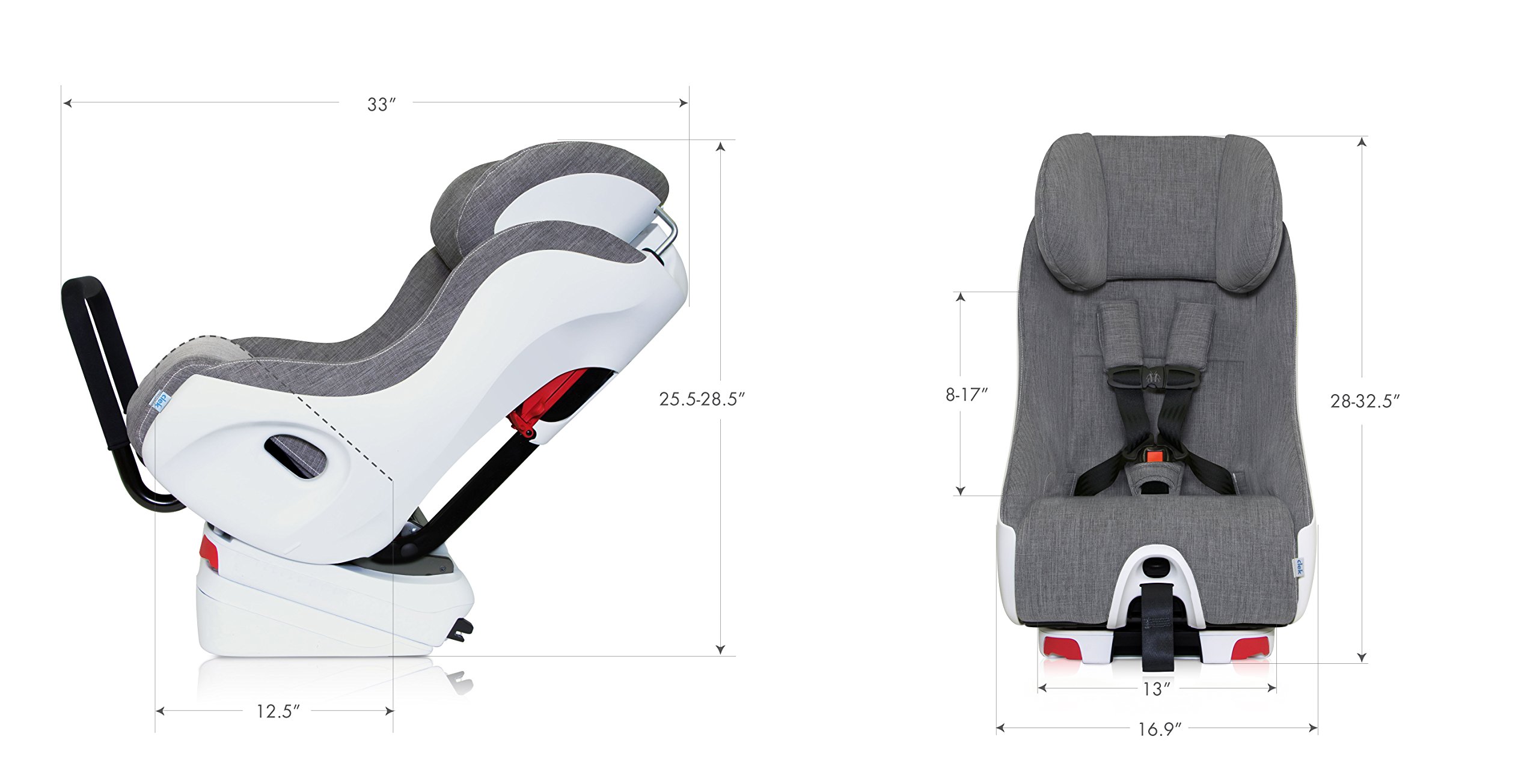 Clek Foonf Convertible Car Seat, Marshmallow (Crypton C-Zero Performance Fabric)